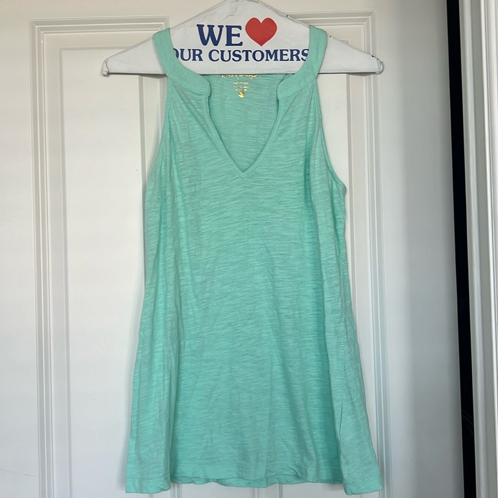 Lily Pulitzer Sleeveless Mint Top Women's XS 100% Cotton